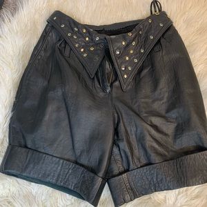 Oaks Vintage Leather Shorts